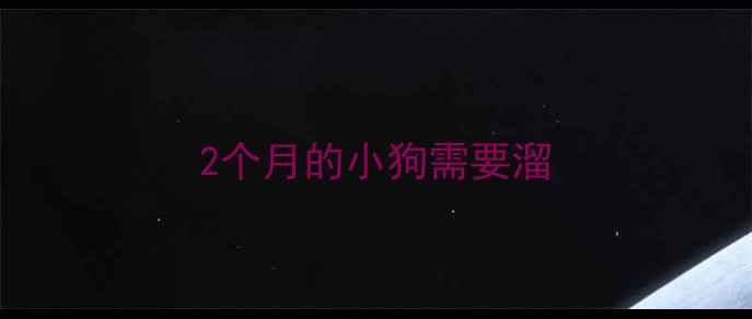 图片 2个月的小狗需要溜