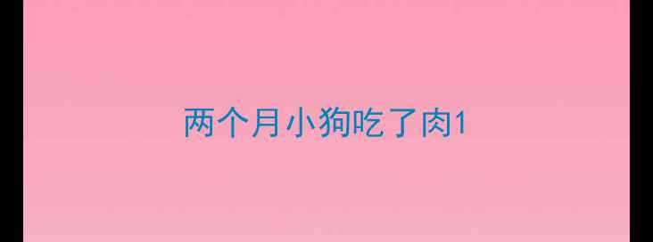 图片 两个月小狗吃了肉1