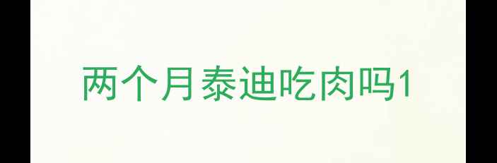 图片 两个月泰迪吃肉吗1