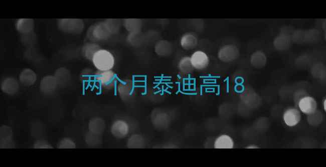 图片 两个月泰迪高18