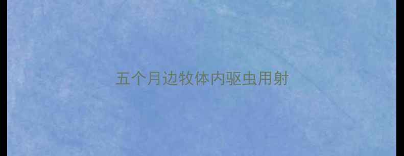 图片 五个月边牧体内驱虫用射