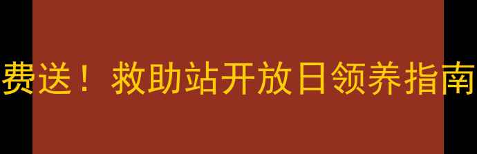 图片 北京宠物领养免费送！救助站开放日领养指南+领养福利全🐾2