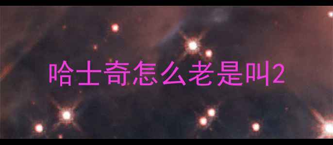 图片 哈士奇怎么老是叫2