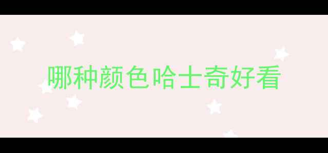 图片 哪种颜色哈士奇好看