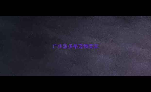 图片 广州派多格宠物美容