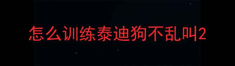图片 怎么训练泰迪狗不乱叫2