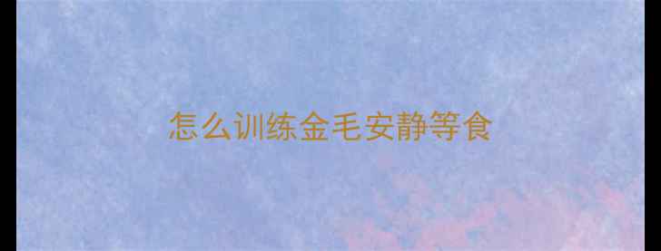 图片 怎么训练金毛安静等食