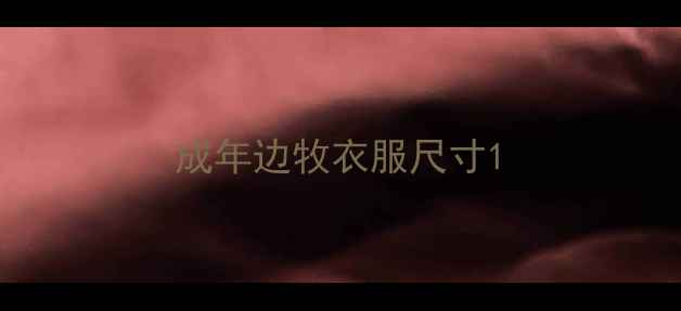 图片 成年边牧衣服尺寸1