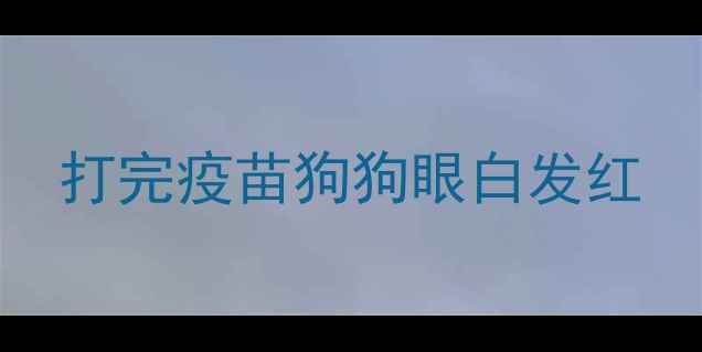图片 打完疫苗狗狗眼白发红