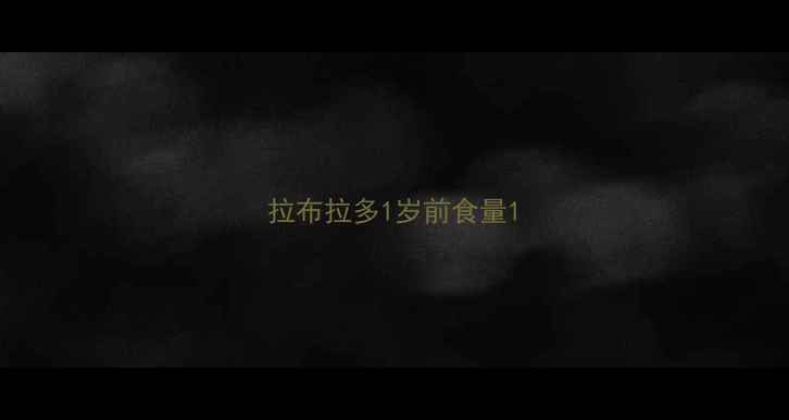 图片 拉布拉多1岁前食量1