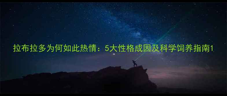 图片 拉布拉多为何如此热情：5大性格成因及科学饲养指南1