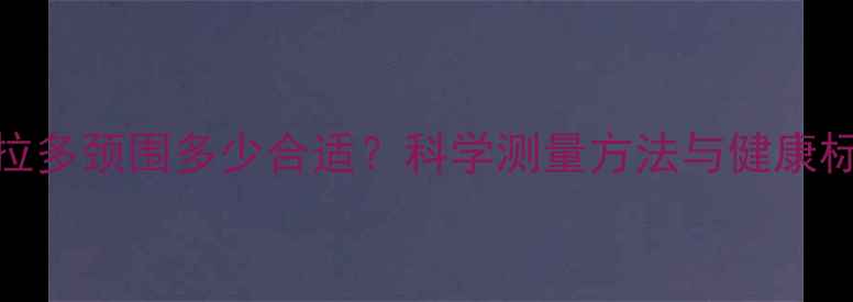 图片 拉布拉多颈围多少合适？科学测量方法与健康标准全