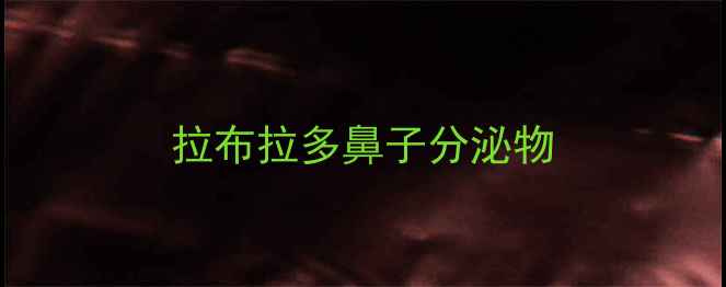 图片 拉布拉多鼻子分泌物
