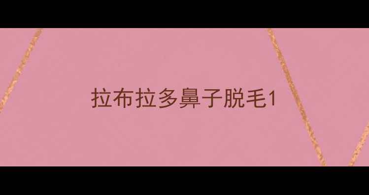 图片 拉布拉多鼻子脱毛1