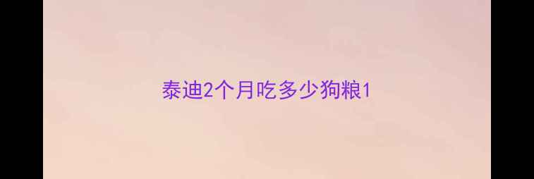 图片 泰迪2个月吃多少狗粮1