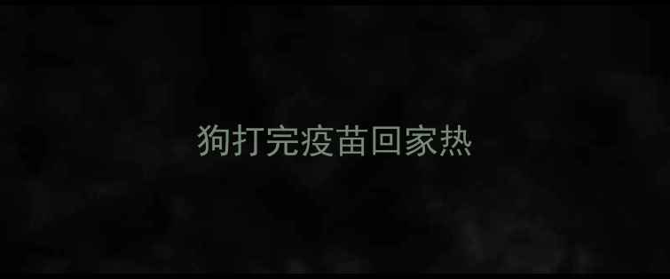图片 狗打完疫苗回家热