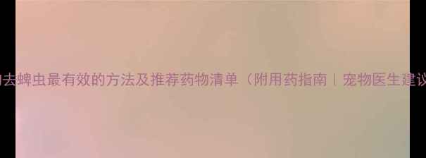图片 狗狗去蜱虫最有效的方法及推荐药物清单（附用药指南｜宠物医生建议）2