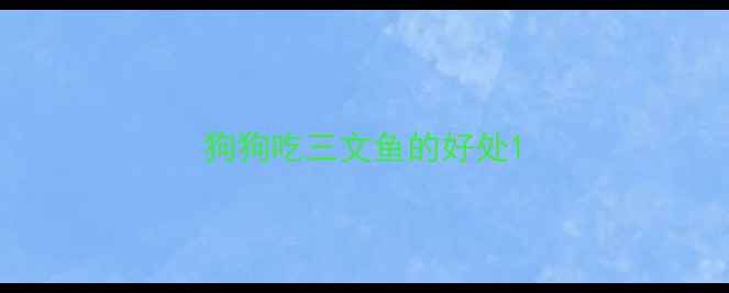 图片 狗狗吃三文鱼的好处1
