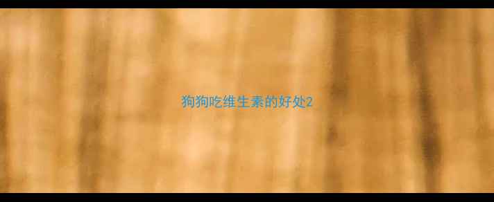 图片 狗狗吃维生素的好处2