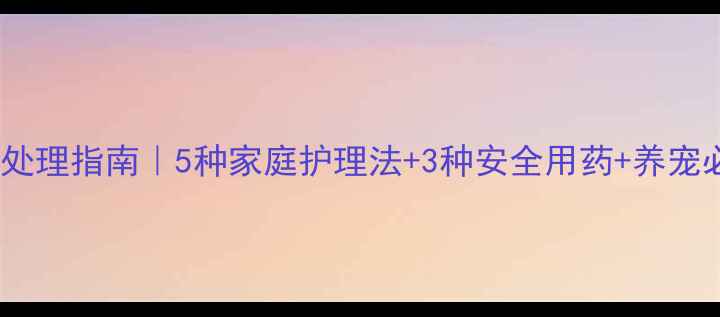 图片 狗狗喘咳紧急处理指南｜5种家庭护理法+3种安全用药+养宠必看就医信号1