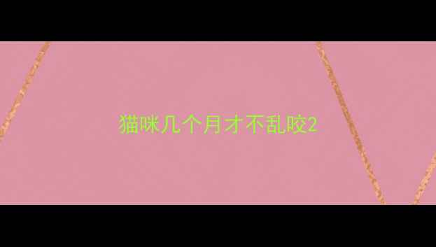 图片 猫咪几个月才不乱咬2