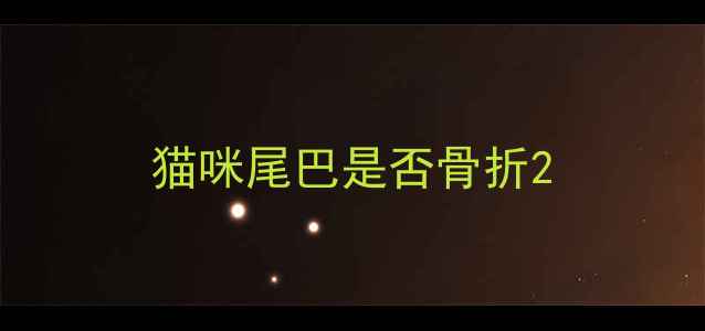 图片 猫咪尾巴是否骨折2