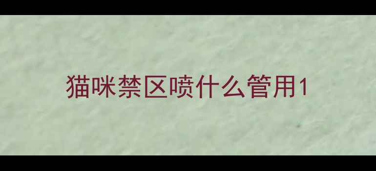 图片 猫咪禁区喷什么管用1
