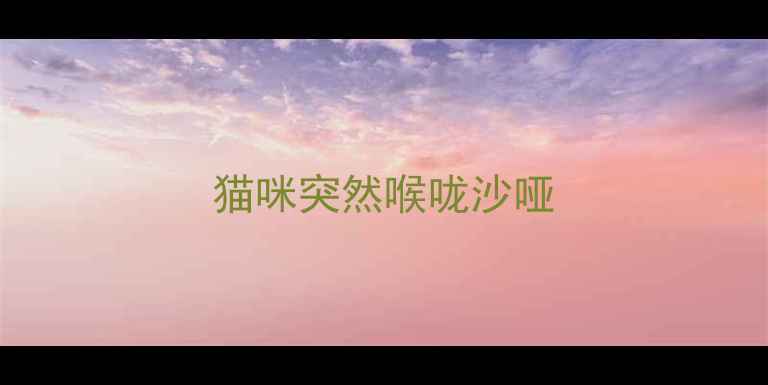 图片 猫咪突然喉咙沙哑