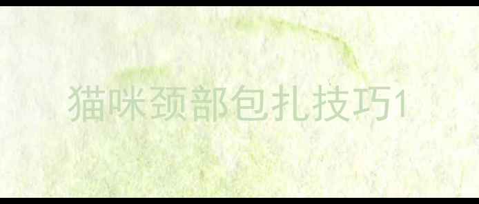 图片 猫咪颈部包扎技巧1