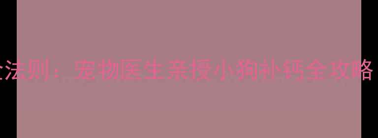 图片 科学补钙3大黄金法则：宠物医生亲授小狗补钙全攻略（附产品对比）2