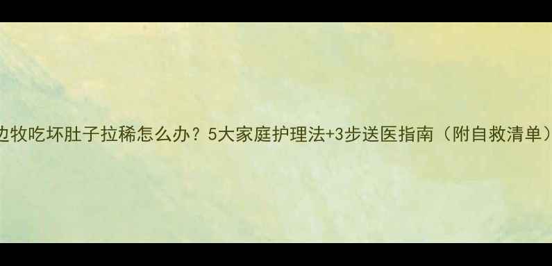 图片 边牧吃坏肚子拉稀怎么办？5大家庭护理法+3步送医指南（附自救清单）