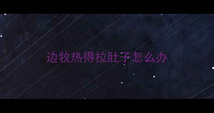 图片 边牧热得拉肚子怎么办