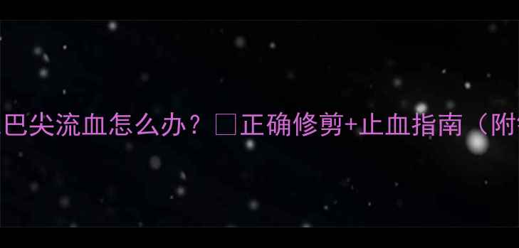 图片 金毛剪毛尾巴尖流血怎么办？🐾正确修剪+止血指南（附错误示范）
