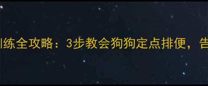 图片 金毛犬定点训练全攻略：3步教会狗狗定点排便，告别室内污染2