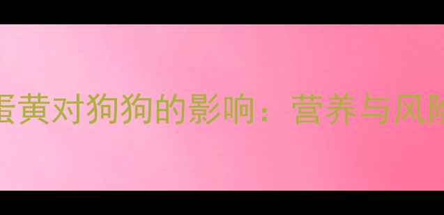 图片 鸡蛋黄对狗狗的影响：营养与风险全