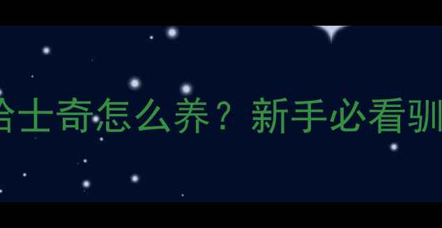 图片 🐕两个月大哈士奇怎么养？新手必看驯养全攻略🔥2