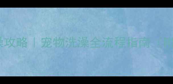 图片 🐾疫苗后洗澡攻略｜宠物洗澡全流程指南（附避坑清单）2