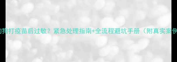 图片 💉狗狗打疫苗后过敏？紧急处理指南+全流程避坑手册（附真实案例）1