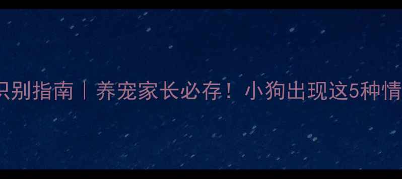 图片 🔥狂犬病症状识别指南｜养宠家长必存！小狗出现这5种情况立即送医！1