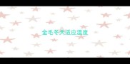 金毛冬天适应温度