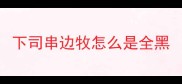 下司串边牧怎么是全黑