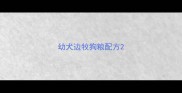 幼犬边牧狗粮配方