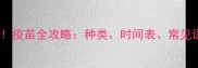 阿拉斯加犬必看疫苗全攻略种类时间表常见误区与避坑指南