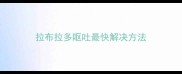 拉布拉多呕吐最快解决方法