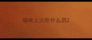 猫咪上火吃什么药