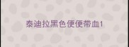 泰迪拉黑色便便带血