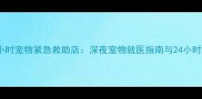 长沙24小时宠物紧急救助店深夜宠物就医指南与24小时服务全