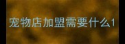 宠物店加盟需要什么