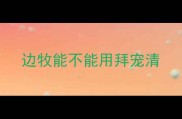 边牧能不能用拜宠清