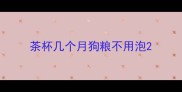茶杯几个月狗粮不用泡